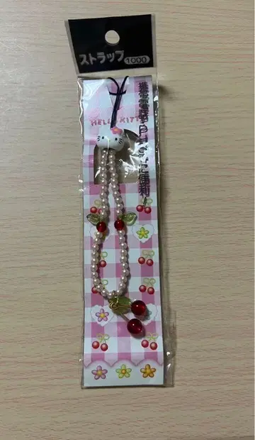 HELLO KITTY 펄 비즈 스트랩