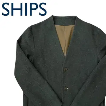 SHIPS 다크 그린 롱 코트