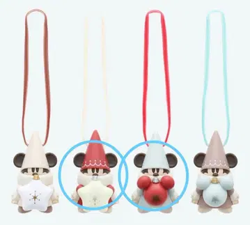 릴린린 캡슐 토이 2025 모자 빨간색, 스카이블루 2개 세트