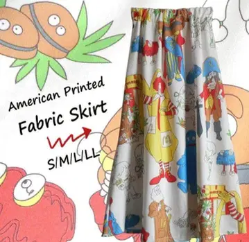 아메리칸 프린트 카트 L 사이즈 그리머스 도날드 햄버거 구제 의류풍