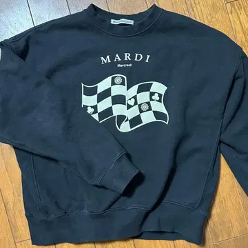 mardi 맨투맨 트레이닝복 체커 패턴