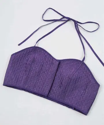 퍼플 뷔스티에 스트랩 포함