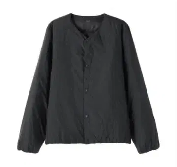 새상품 무인양품 MUJI 신사 경량 다운 포켓터블 노카라 자켓 L