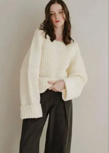 pinue 와플 니트탑