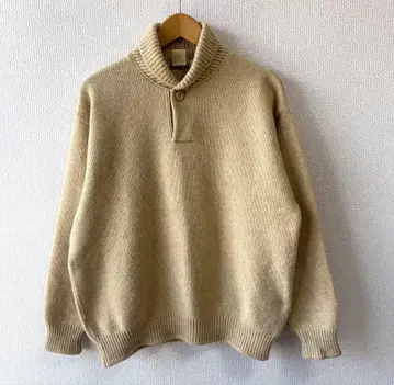 90s 이탈리아제 메리노울 캐시미어 숄카라 니트 스웨터
