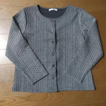 more plata 케이블 짜임 자켓 그레이 L 사이즈