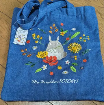 지브리 이웃집 토토로 자수 토트백 데님 시리즈 Lee