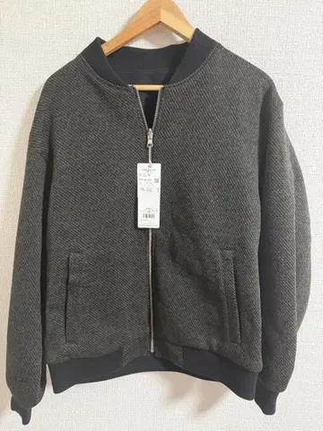 택 포함 새상품 리버서블 다크 그레이 블랙 집업 블루종