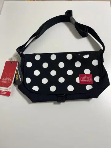 맨해튼 포티지 숄더백 도트 무늬 미사용