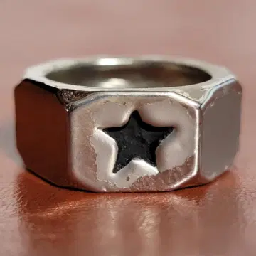 빈티지 육각 너트링 반지 별 스타 아메카지