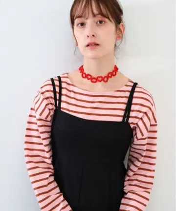 BEAMS BOY 하트 비즈 초커