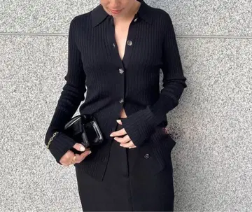 Deuxieme Classe 피케 셔츠 니트 가디건