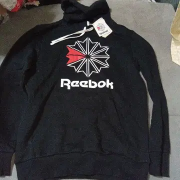 리복 후드 부착 후드티 블랙