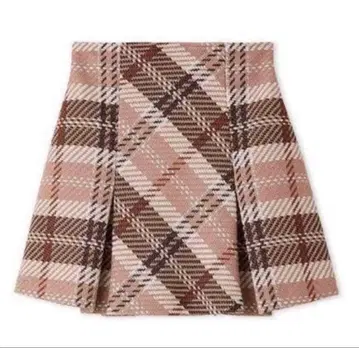 SNIDEL 로빙 체크 미니 스커트 핑크
