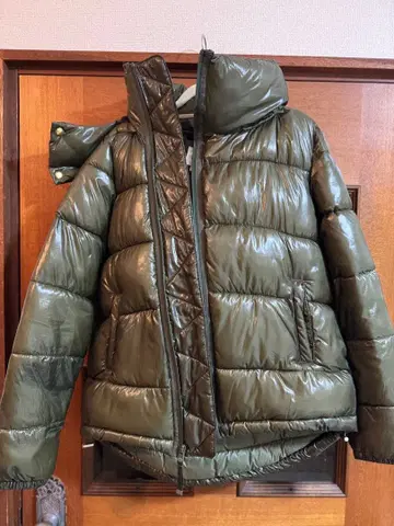 GAP 후드 부착 다운 자켓 XXS 올리브 그린