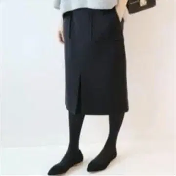 SLOBE IENA 모사 타이트 미디 스커트 울 100% 38호