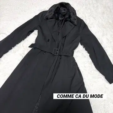 [ 새상품급 ] COMME CA DU MODE 롱 코트 블랙