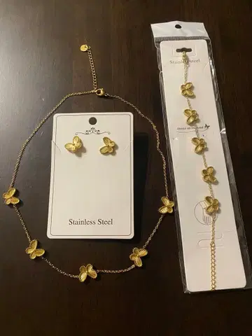 나비 버터플라이 주얼리 3세트 골드