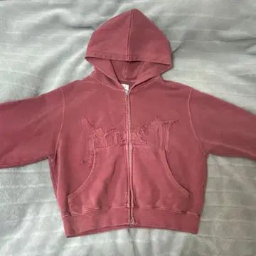 bless u 지퍼 후드티 빨간색 M 사이즈