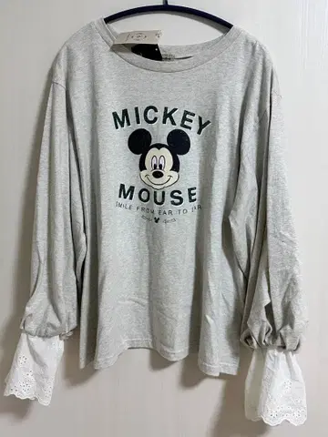 사만사 모스모스 미키마우스 소매 레이스 롱 T