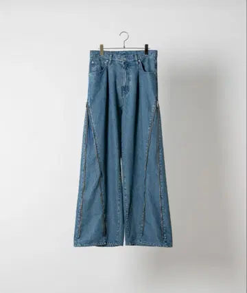 soerte 3way 사이드 지퍼 배기 데님 팬츠