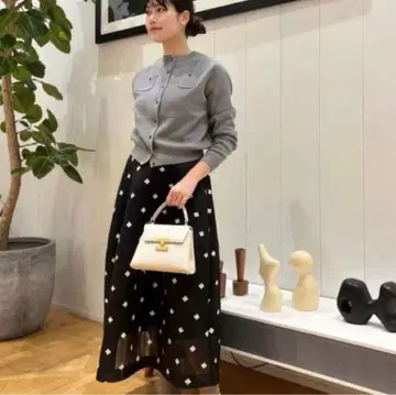 CABaN 코튼 캐시미어 크루 넥 가디건 그레이 S