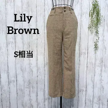 릴리 브라운 세미 와이드 팬츠 S 하이웨스트 하운드투스 가을 겨울 코디