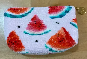 페이러 수박 도트 보트형 파우치