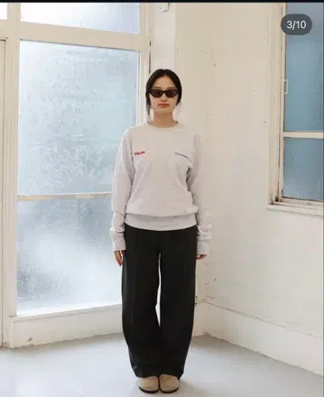 hhoommee 그레이 트레이닝복 빨파 자수