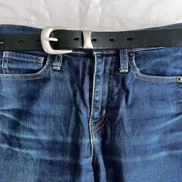 내로우 벨트 소가죽 아메카지 웨스턴 벨트 앤티크풍 블랙