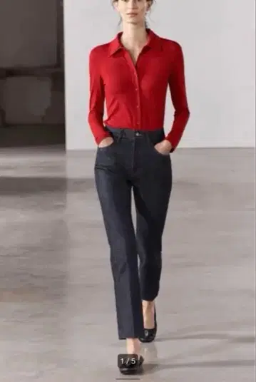 ZW COLLECTION BOOTCUT CROPPED 데님 팬츠