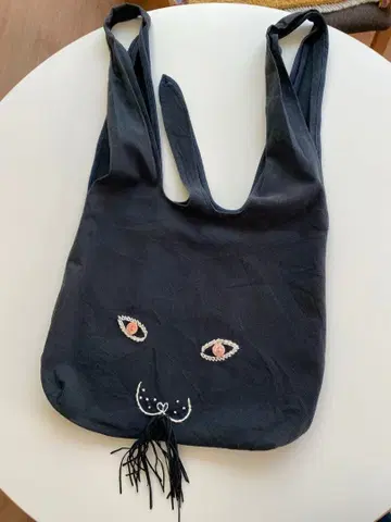 새상품급 미나 페르호넨 토끼 가방 mina perhonen 린넨 네이비