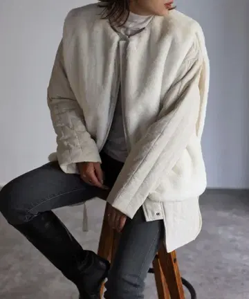 봉쥬르 사간 퍼 베스트 x 퀼팅 코트