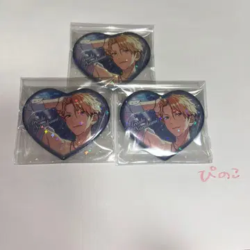 앙스타 나루카미 아라시 하트 캔뱃지 3개