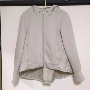 후드 부착 라이트 그레이 자켓 후드티 코큐리코트