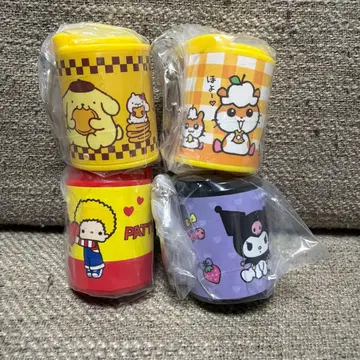 [ 미개봉 새상품 ] 산리오 캐릭터즈 코인 실린더 4개 세트