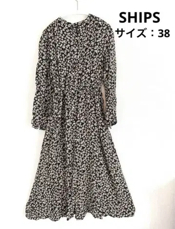 쉽스 꽃무늬 원피스 올 패턴 ships 긴팔