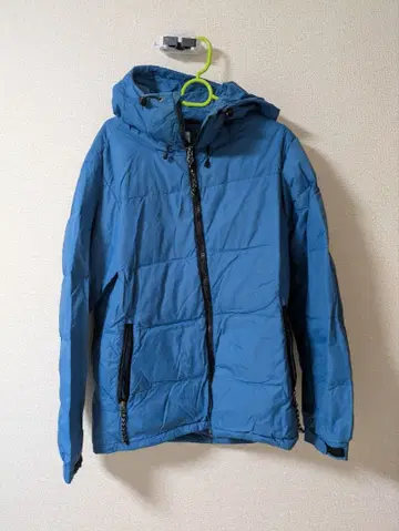 CMP7 후드 부착 패딩 자켓 파랑