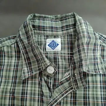 포스트 오버올즈 POST 체크 셔츠 그린 XS