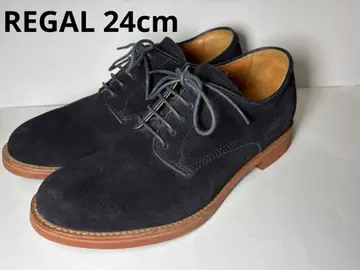 [리갈] [ ] 새상품급 [ ] 스웨이드 가죽 신발 네이비 백 24cm