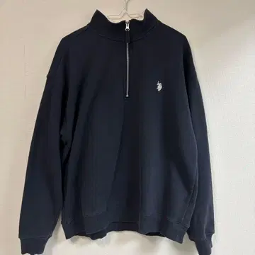 U.S. POLO 네이비 하프 지퍼 트레이닝복