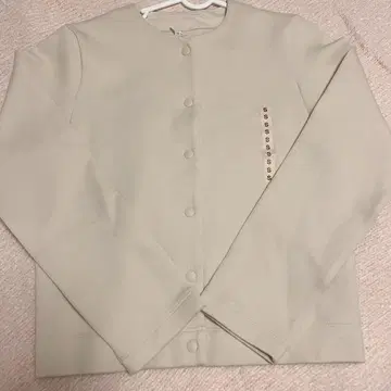 [ 새상품 미사용 ] MUJI 무인양품 맨투맨 가디건 아이보리 S