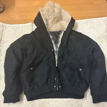 짧은 기장 퍼 자켓 fur jacket y2k 블랙 L 사이즈
