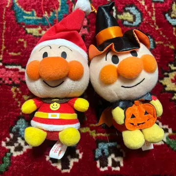 호빵맨 산타와 할로윈 봉제 인형