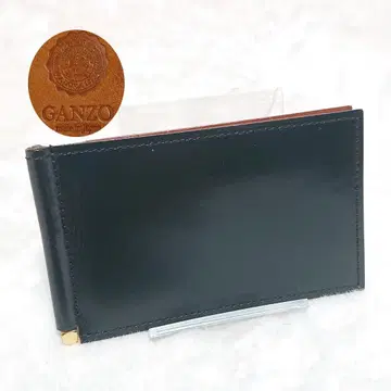 GANZO 간조 머니클립 컴팩트 가죽 블랙