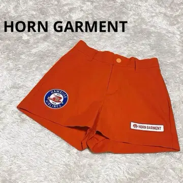 컨디션 최상 혼 가먼트 골프웨어 숏팬츠 오렌지 와펜 36
