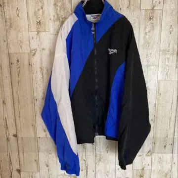 Reebok 나일론 자켓 블랙/파랑/화이트