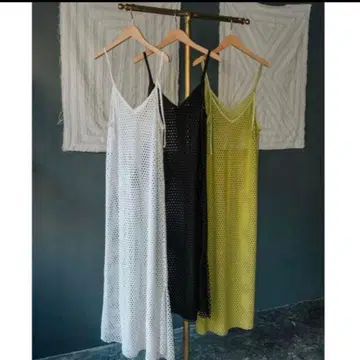 MARTE vintage 메쉬 원피스 블랙 시어 터틀