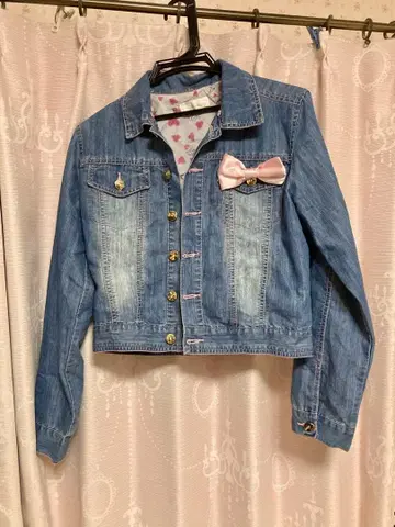 dear my love 유메텐보 데님 자켓 데님 핑크 LL 사이즈