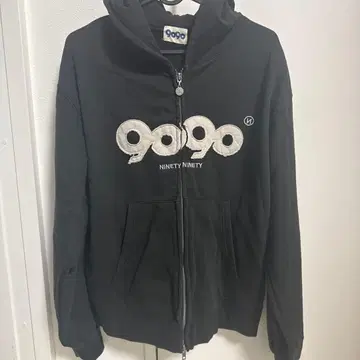 9090 지퍼 후드티 블랙